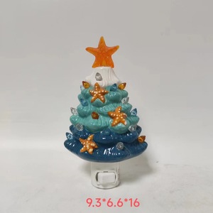 Resin Starfish Decorative Luminous <b>Tree</b> <b>LED</b> Desktop Craft Marine Life Ceramic <b>Tree</b> Bedside Night Light Plug In Switch Control - Product Image 4