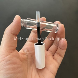 ISMAN Stock Flacon <span class=keywords><strong>Mini</strong></span> Rond Transparent 1ml pour Eyeliner avec Bouchon Blanc, Flacon de Sérum de Croissance des Cils, Vente en Gros, Marque Privée, Nouveau Produit Professionnel - Product Image 5