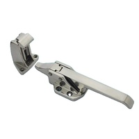 SK1-903 Loquet à levier central sans clé KUNLONG, poli miroir, en SUS304, poignée de compression, entraxe personnalisé pour serrure de porte