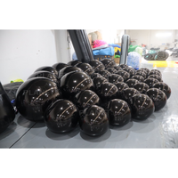 Boule miroir gonflable noire en gros, boules brillantes gonflables, sphère gonflable miroir à vendre