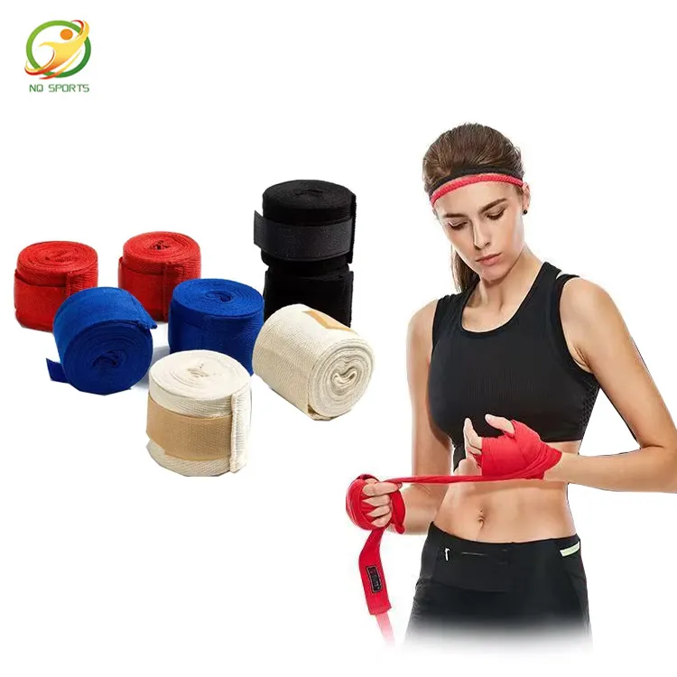 Kunden spezifische elastische Baumwolle Boxing Hand Bandage bieten Übungs schutz Boxing Hand Tape Wraps