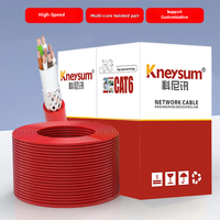Cable de Red Ethernet Gigabit de Par Trenzado Kneysum CAT5E CAT6A, Blindado SFTP, Conductor Sólido de Aluminio, 8 Conductores