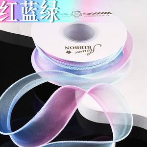 Ruban en organza dégradé de 4 cm de haute qualité pour mariage et décoration florale, 10 yards/rouleau - Product Image 3