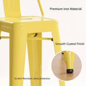 <span class=keywords><strong>Tabouret</strong></span> de comptoir en métal à dossier <span class=keywords><strong>bas</strong></span> de <span class=keywords><strong>style</strong></span> <span class=keywords><strong>industriel</strong></span> simple à la mode <span class=keywords><strong>Tabouret</strong></span> de bar en métal haut de restaurant - Product Image 4
