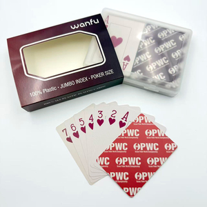 Baraja <span class=keywords><strong>de</strong></span> Cartas <span class=keywords><strong>de</strong></span> PVC Premium <span class=keywords><strong>de</strong></span> 2 Mazos, Caja <span class=keywords><strong>de</strong></span> Plástico, Logotipo Personalizado, Impermeable, Envío Rápido DDP a Latinoamérica, Venta al Por Mayor - Product Image 1