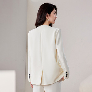 Women's Suit Jacket Solid Color Polyester Anti-Wrinkle Casual Blazer For Work Spring Autumn 2025 New Style - Product Image 4