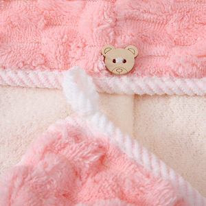 Bonnet de séchage pour cheveux en polaire corail 25x602cm, très absorbant, séchage rapide, couleur unie, usage domestique - Product Image 2