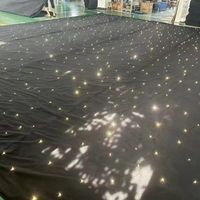 Offre Spéciale 20FT * 16FT LED Matrice Lumière Étoile Tissu Rideau Blanc Chaud pour Mariage Plafond Toile de Fond pour Parc À Thème Utilisation