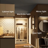 Lampe de nuit à détecteur de mouvement magnétique rechargeable par USB, lumière de placard, éclairage LED sous les armoires