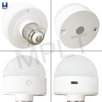 Ampoule LED intelligente rechargeable RGB 5W SMD E26/E27 avec télécommande, crochet magnétique, 3M Type-C, luminaires