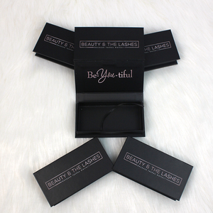 B596 kotak bulu mata kosong kotak bulu mata hitam paket label pribadi kustom kotak kemasan bulu mata Kasus bulu mata - Product Image 4