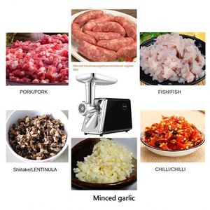 Broyeur à viande électrique commercial haute vitesse 800W avec 3 lames croisées pour la préparation de saucisses et de viande fraîche - Product Image 6