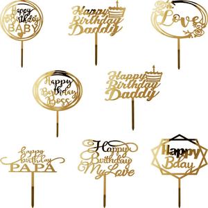Adornos de acrílico personalizados para tarta de <span class=keywords><strong>feliz</strong></span> cumpleaños 'My Love Boss Baby Papa'-para decoraciones de fiesta y celebraciones - Product Image 6
