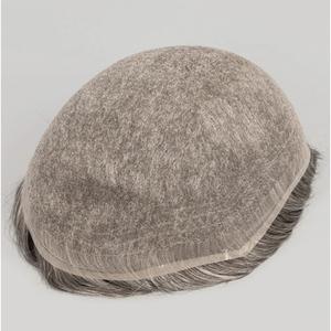 Perruque pour homme en cheveux humains Remy, courte, brune, sans colle, avec dentelle élastique, taille moyenne - Product Image 5
