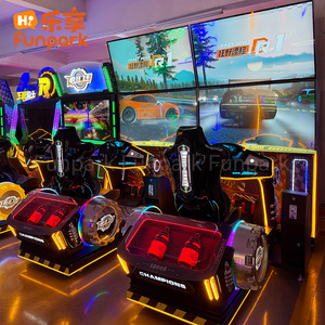 Funpark Chất lượng cao 4 màn hình mô phỏng đua xe Arcade Tốc độ máy Đồng tiền hoạt động trò chơi - Product Image 5
