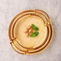 Plateau de service en bambou naturel personnalisé, directement de l'usine, pour la cuisine, le café, les aliments, ensemble de plateaux, cadeau d'affaires pour hôtel