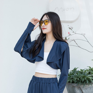 Jiemeirui - Velo de Protección Solar para Mujer, Estilo Chal, UPF50+, Protección UV, Color Sólido, Manga Larga, Ropa de Verano - Product Image 1