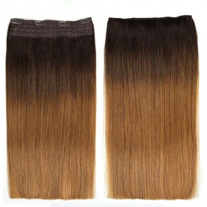 Extensiones de Cabello Brasileño Virgen con Clip, Alta Calidad, Paquete Personalizable, Cabello Rizado Natural, Trama Doble a Máquina, Más Oscuro - Product Image 1
