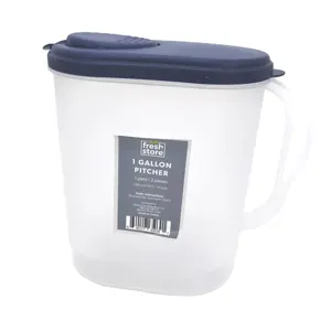 1 Gallon Rectangle Plastic Pitcher with Lid