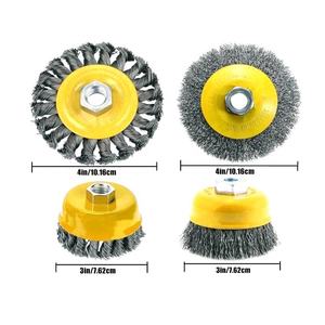 Ensemble de brosses industrielles robustes en fil <span class=keywords><strong>métallique</strong></span> <span class=keywords><strong>pour</strong></span> <span class=keywords><strong>meuleuse</strong></span> <span class=keywords><strong>d</strong></span>'<span class=keywords><strong>angle</strong></span>, <span class=keywords><strong>brosse</strong></span> spirale en fil <span class=keywords><strong>d</strong></span>'acier <span class=keywords><strong>pour</strong></span> le meulage et le polissage des métaux - Product Image 2