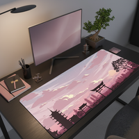 Tapis de souris de jeu Tigerwings XXL anti-rayures, design de machine à feu CSGO, base en caoutchouc antidérapante