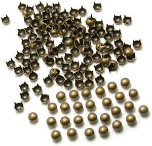 AK TRADING CO MM หมุดโลหะทรงกลมแบบโดม หมุดตกแต่งแบบหนามเตย หมุดหัวแหลม สำหรับงาน DIY งานหนัง ปลอกคอสุนัข เสื้อผ้า เข็มขัด กระเป๋า - Product Image 1