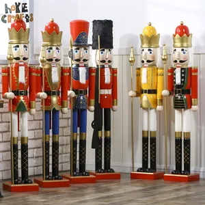 Thời Trang Tùy Chỉnh Handmade Nutcrackers Khổng Lồ Đầy Màu Sắc Giáng Sinh Trang Trí Bằng Gỗ Nutcrackers Cho Kích Thước Khác Nhau