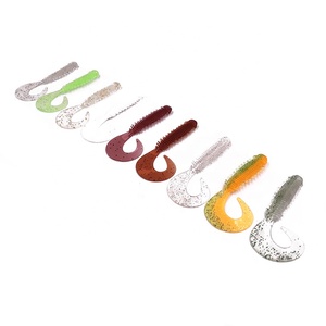 9cm 고품질 소프트 PVC 트위스터 낚시 미끼 웜 미끼 낚시 태클 수영 미끼