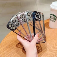 15 étui de téléphone mat électrolytique couleur d'origine pour iphone 13-15promax étui de téléphone portable propre film de lentille