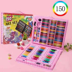 Lot de jouets de dessin pour enfants en gros – Ensemble de 150 crayons aquarelles et outils de dessin – Coffret cadeau pour enfants – Kit de dessin artistique - Product Image 2