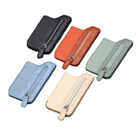 Étui portefeuille personnalisé pour téléphone, rabat gauche-droite, emplacements multi-cartes, support intégré, fermeture éclair et porte-cartes arrière intégré