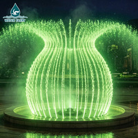 Fontaine musicale dansante extérieure Water Faery, grande taille, en acier inoxydable 304, avec éclairage LED RGB pour lac, jardin, hôtel