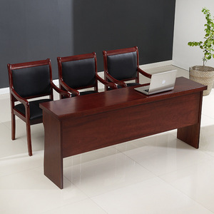 Table de conférence Shengdan en placage de bois massif 180 cm, bureau de salle de réunion avec ensemble de chaises - Product Image 1