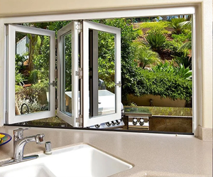 Ventanas plegables de aluminio corredizas de diseño moderno para interiores de oficina o Hotel - Product Image 6