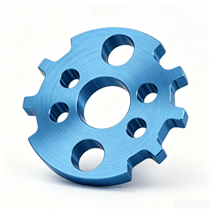 Placa de Brida de Aluminio 6061 con Forma de Engranaje, Anodizada en Azul, para Mecanizado CNC, Torneado y Fresado de Precisión, Conexión Circular, Personalizada OEM - Product Image 3