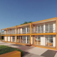 Conteneur préfabriqué à deux étages, en kit, pour salle de classe scolaire, isolé, à montage rapide, imperméable, démontable