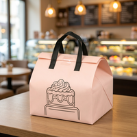Sac isotherme personnalisé pour gâteaux avec doublure thermique en aluminium, sac isotherme non tissé pour boulangerie, pain à emporter