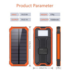 Alimentation mobile haute énergie 20000mah <span class=keywords><strong>Chargeur</strong></span> de <span class=keywords><strong>batterie</strong></span> <span class=keywords><strong>solaire</strong></span> étanche pour téléphones mobiles - Product Image 3