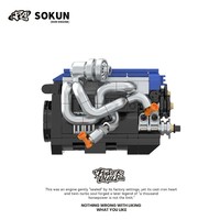 PB PB8869 MOC NUEVO 2JZ-GTE Mini Motor de Superauto, Ladrillos de Construcción de Vehículos, Juguetes DIY, Modelo para Adultos y Niños, Regalos, Sets de Bloques de Construcción