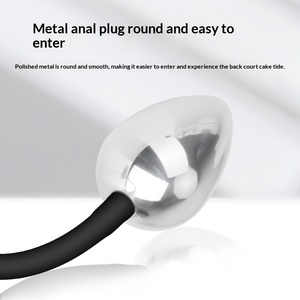 حلقة تأخير للرجال مع سدادة شرجية، حلقة معدنية للإغلاق لوقت طويل، لعبة جنسية للبالغين - Product Image 2