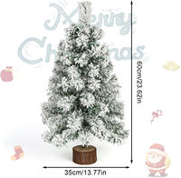 Arbre de Noël 60cm Miniature haute qualité floqué arbres de noël Table artificielle Mini arbre de noël décoration de la maison