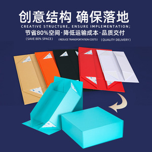 กล่องของขวัญพับได้ Jinan Jiucheng แบบแม่เหล็กเปิดปิดได้ รูปทรงหนังสือ กล่องเปล่าสำหรับบรรจุภัณฑ์ของขวัญ - Product Image 4