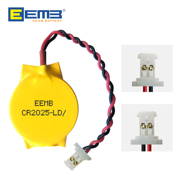 EEMB CR2025 CMOS Battery With Plug for Motherboard Laptop 3V Li-MnO2 Button Coin Cell