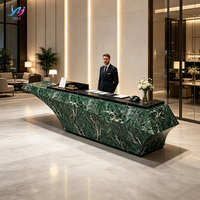 Ensemble de salle à manger moderne et personnalisé, couleur brillante, courbé, durable, écologique, pour la maison et l'hôtel, avec comptoir de réception en fibre de verre