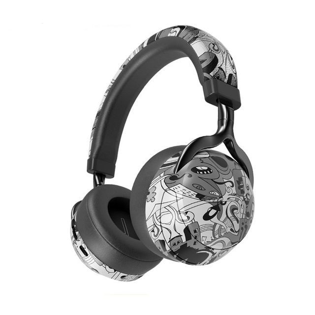 Good Quality Graffiti Headset Wireless Sports Headset Water Transfer Color Print PC Gaming Headset for Boy