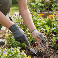 Gants de travail en cuir de vache pour le jardinage, résistants à la saleté, gants de protection robustes pour le désherbage, la plantation et l'élagage