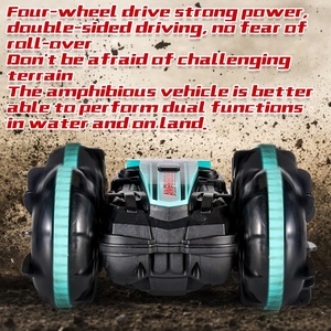 Auto de Carreras Acrobático de Alta Velocidad con <span class=keywords><strong>Control</strong></span> Remoto <span class=keywords><strong>Anfibio</strong></span> Resistente a Roturas de Primera Calidad, Juguete para Jugar en Tierra y Agua - Product Image 3