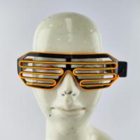 Lunettes de soleil portables à obturateur Neon-Glo Fashion, lumières néon à fil EL, 3 modes d'éclairage, lunettes LED pour fête costumée, rave party