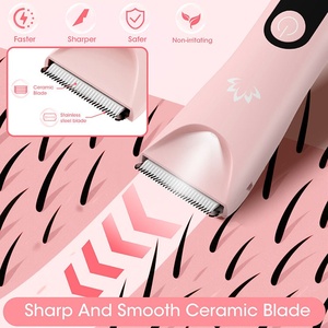 <span class=keywords><strong>Recortadora</strong></span> de <span class=keywords><strong>vello</strong></span> corporal para bikini con base para <span class=keywords><strong>mujer</strong></span>, depiladora eléctrica indolora para <span class=keywords><strong>vello</strong></span> <span class=keywords><strong>púbico</strong></span>, impermeable IPX7, afeitadora recargable para <span class=keywords><strong>mujer</strong></span> - Product Image 2