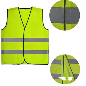 Chile clear reflective vest with cross tapes at back Hi-Vis Neon Yellow Safety Waistcoat Reflective Vest Fluorescent Safety Vest